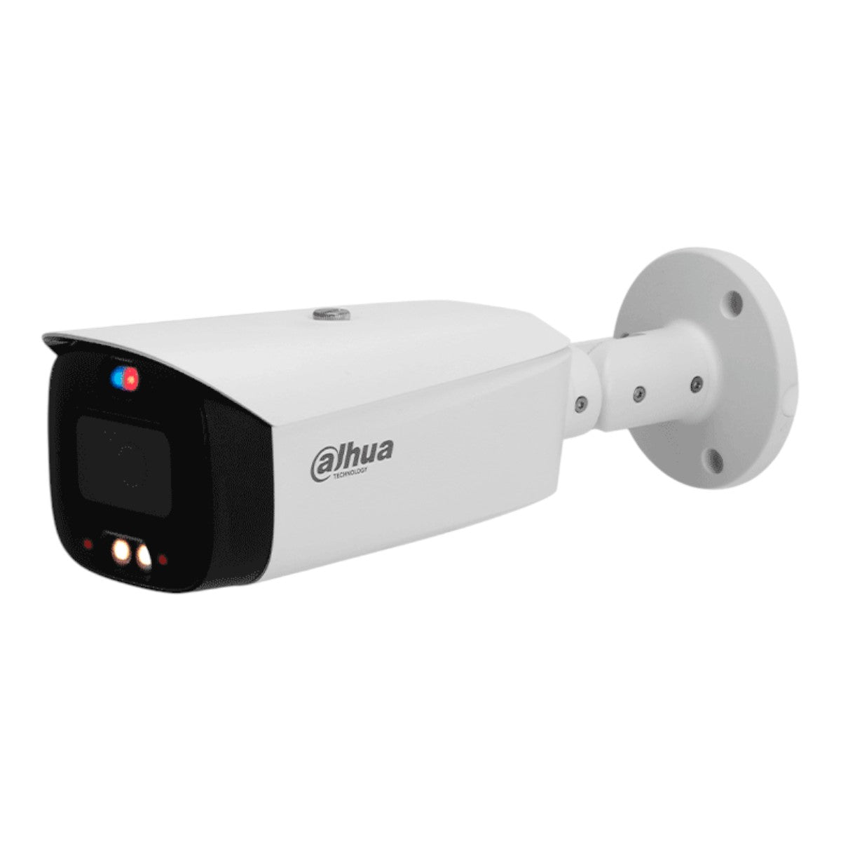 Cámara IP Bullet 4MP ofrece TiOC, WizSense, AcuPick, Iluminador DualDisuasión ActivaLente 3.6mmasi como sirena y estrobo azul y rojo SMD 4.0 y protección IP67. Con ranura micro SD. DH-IPC-HFW3449T1-AS-PV - SILYMX