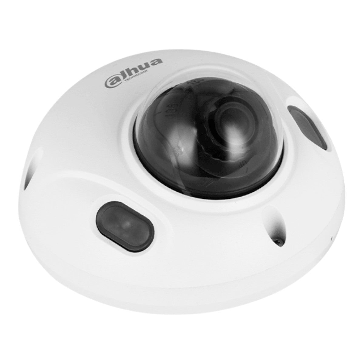Cámara IP Domo Antivandálica de 2MP con lente de 2.8mm y 107° de apertura. Cuenta con WizSense visión nocturna de 30m micrófono integrado SMD 4.0 AI SSA IP67 PoE IK10 WDR real y E S de alarmas y audio DH-IPC-HDBW3241F-AS-S2 - SILYMX