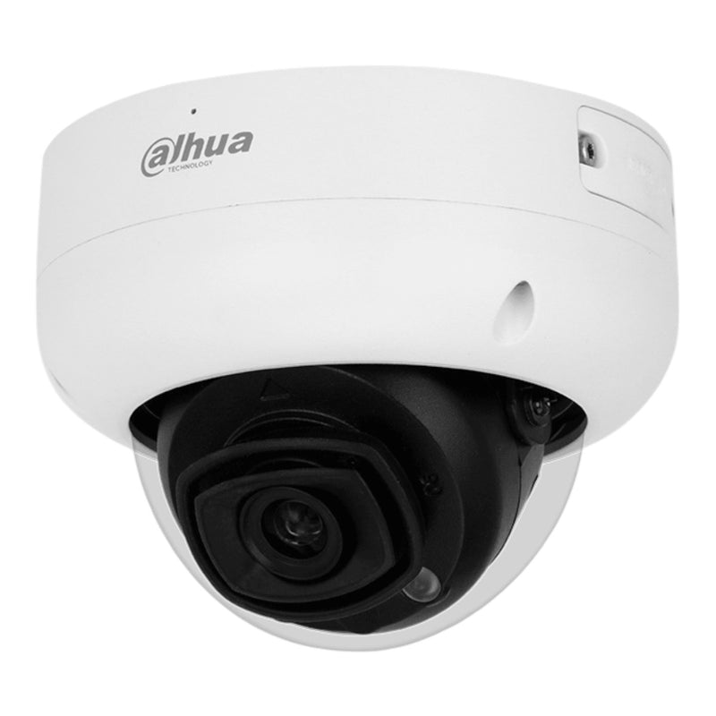 Cámara IP Domo de 4 Megapixeles Lente de 2.8mm IR LED 50m Acupick WizMind Metadatos Protección Perimetral Conteo de Personas SMD 3.0 IP67 IK10 E&S de Alarma y Audio DH-IPC-HDBW5442R-ASE - SILYMX