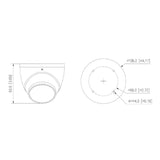 Cámara IP Domo de 8 MP con diseño Eyeball, lente 2.8 mm, y tecnología WizSense. Ofrece visión nocturna con IR de 30m, SMD 4.0 y AI SSA para análisis inteligente. Incluye ranura para MicroSD, y protección IP67 soportando PoE DH-IPC-HDW3841EM-S-S2 - SILYMX