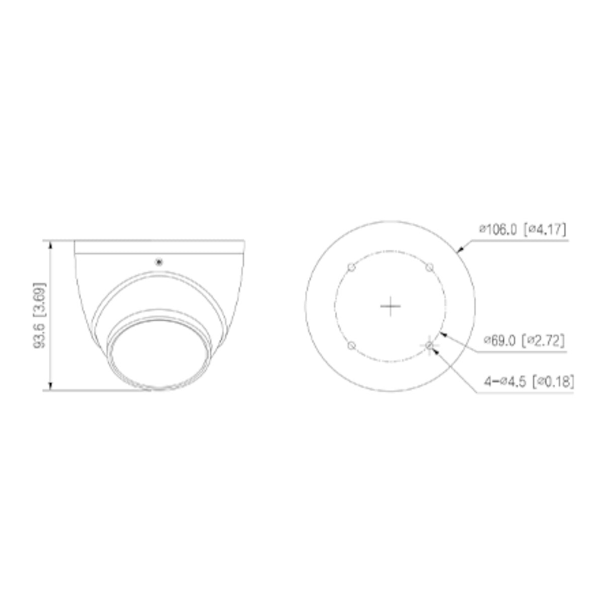 Cámara IP Domo de 8 MP con diseño Eyeball, lente 2.8 mm, y tecnología WizSense. Ofrece visión nocturna con IR de 30m, SMD 4.0 y AI SSA para análisis inteligente. Incluye ranura para MicroSD, y protección IP67 soportando PoE DH-IPC-HDW3841EM-S-S2 - SILYMX