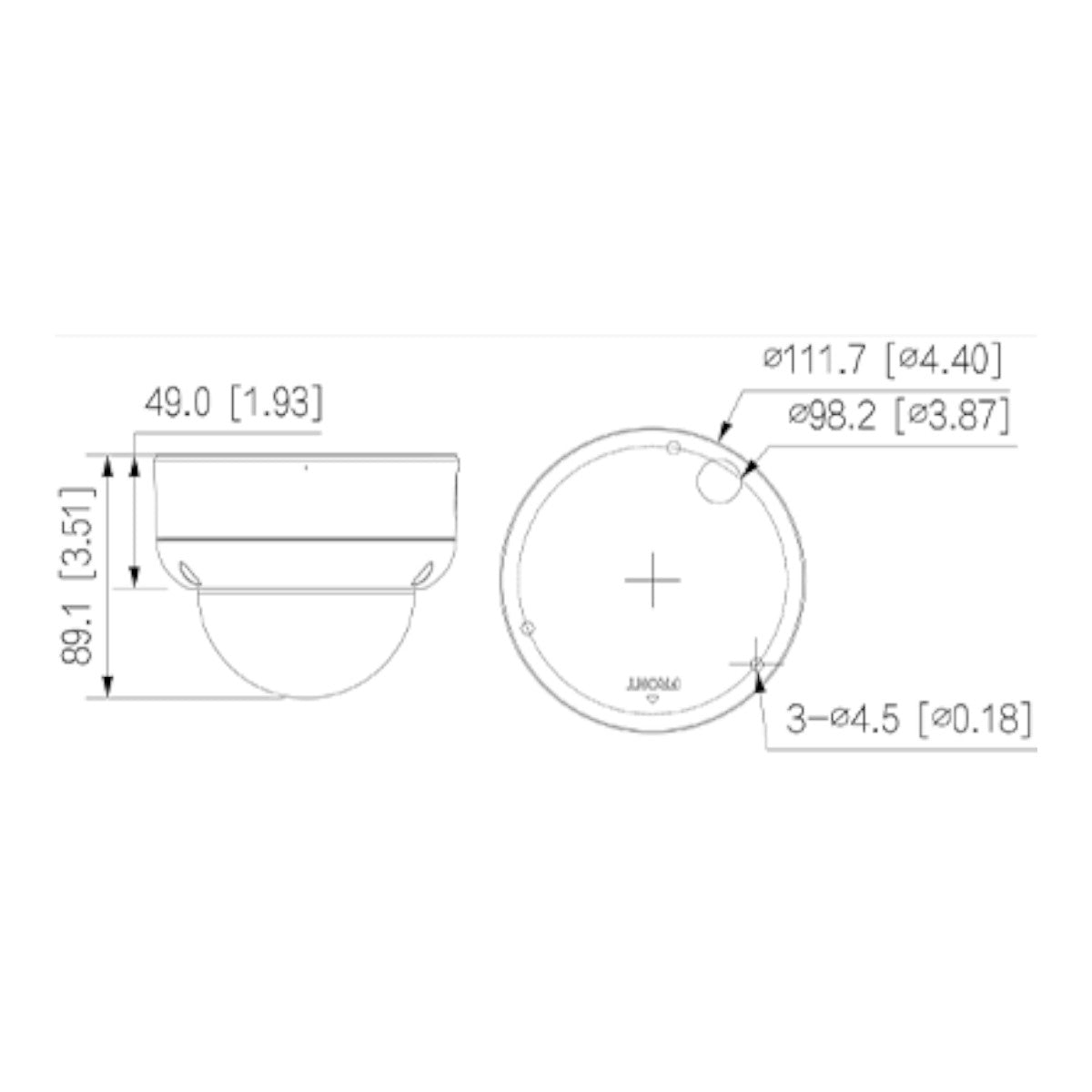 Cámara IP Domo Antivandálica de 2MP con lente de2.8 mm y107° de visión WizSense IR de 50 m micrófono integrado SMD 4.0 AI SSA Quick Pick protección IP67 IK10 PoE, WDR real E S de alarmas y ranura microSD DH-IPC-HDBW3241E-AS-S2 - SILYMX