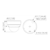 Cámara IP Domo Antivandálica de 2MP con lente de2.8 mm y107° de visión WizSense IR de 50 m micrófono integrado SMD 4.0 AI SSA Quick Pick protección IP67 IK10 PoE, WDR real E S de alarmas y ranura microSD DH-IPC-HDBW3241E-AS-S2 - SILYMX