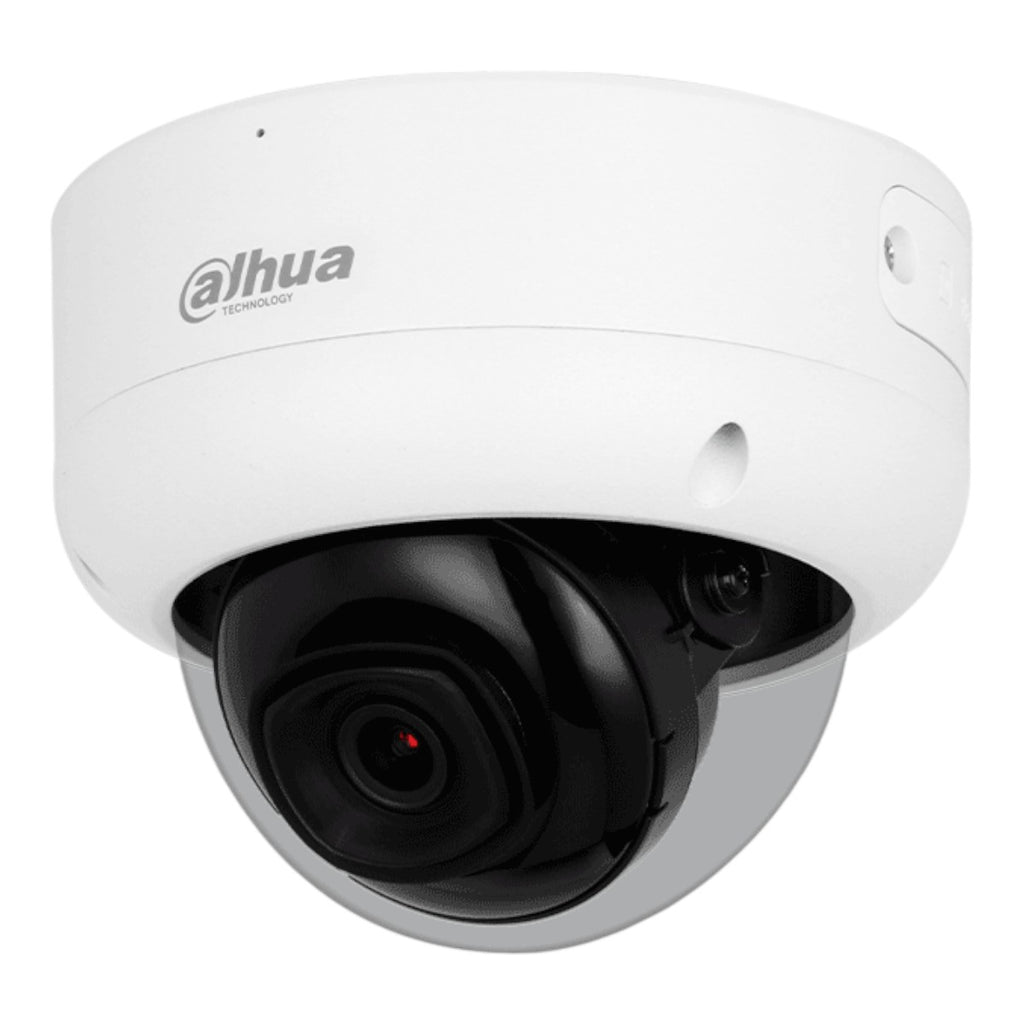 Cámara IP Domo Antivandálica de 2MP con lente de2.8 mm y107° de visión WizSense IR de 50 m micrófono integrado SMD 4.0 AI SSA Quick Pick protección IP67 IK10 PoE, WDR real E S de alarmas y ranura microSD DH-IPC-HDBW3241E-AS-S2