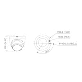 Cámara Domo IP de 5 Megapixeles 30 Metros de Iluminador Dual Inteligente Disuasión activa Lente 2.8mm SMD Plus Protección perimetral Micrófono y Bocina integrados Audio dos Vías IP67 Ranura MicroSD DH-IPC-HDW2549T-S-PV - SILYMX