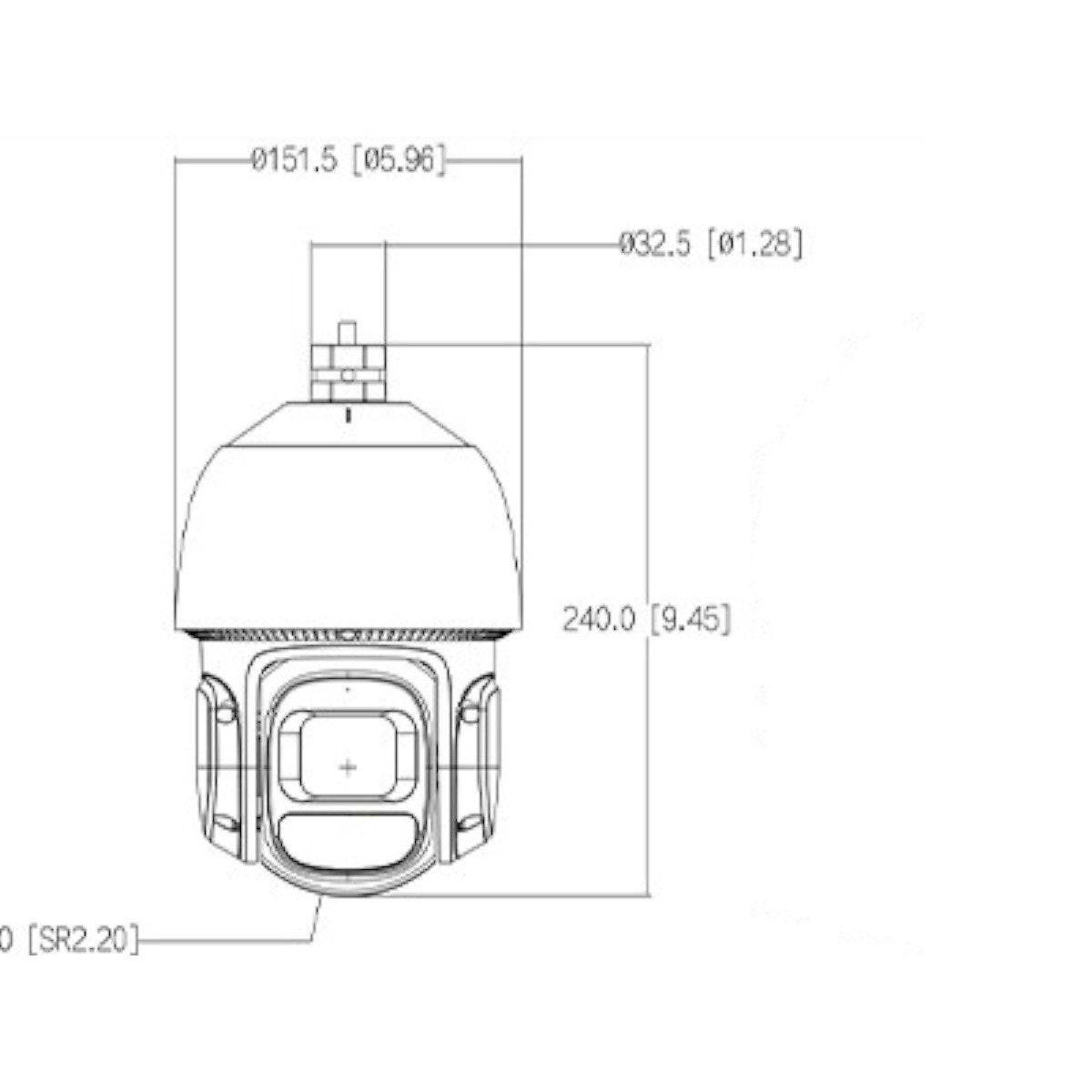 Camara Ip Ptz De 2mp Wizsense 80mts Ir Ranura Microsd DH-SD3D216NB-GNY - SILYMX