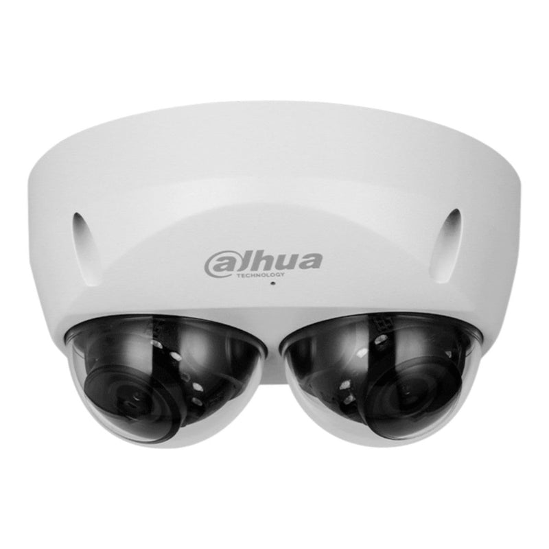 Cámara IP Domo de 4 MP con lente de 2.8mm y ángulo de 95° ideal para multivisión. Ofrece IR de 30m tecnología WizMind detección facial protección perimetral Starlight PoE WDR H.265+ IP67 IK10 micrófono y E S de alarma DH-IPC-HDBW5441F-AS-E2 - SILYMX