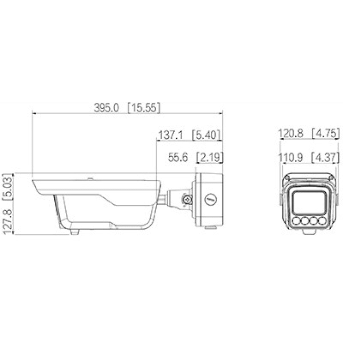 Cámara IP LPR 4 MP con lente motorizado 2.7-12mm y 4 iluminadores de 10m DHI-ITC413-PW4D-Z1 - SILYMX