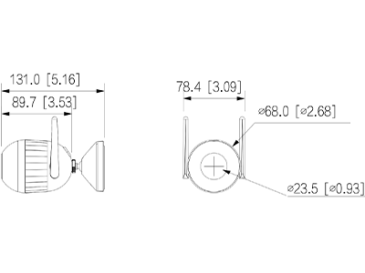 Cámara Ip Bullet Wifi 2mp Fullcolor Audio Bidireccional DH-F2C-PV - SILYMX