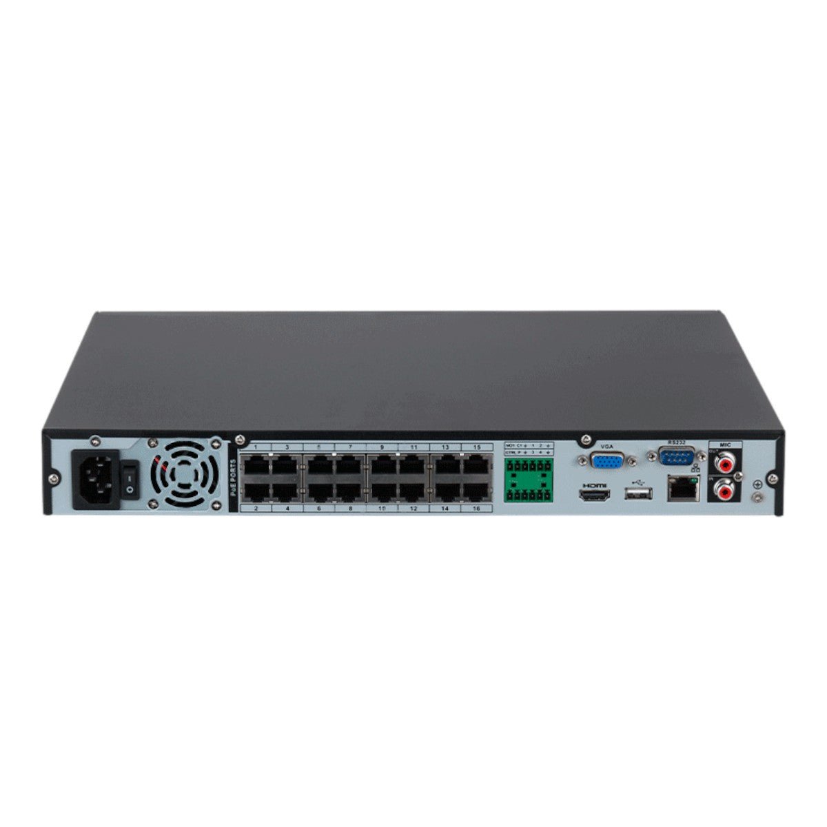 NVR de 8 MP  4k  32 Canales IP  16 Puertos PoE  Rendimiento de 160 Mbps Smart H.265+ 2 Bahías de disco duro 4&2 E&S de Alarma Soporta cámaras WizSense 2 canales SMD Plus DHI-NVR4232-16P-4KS3 - SILYMX