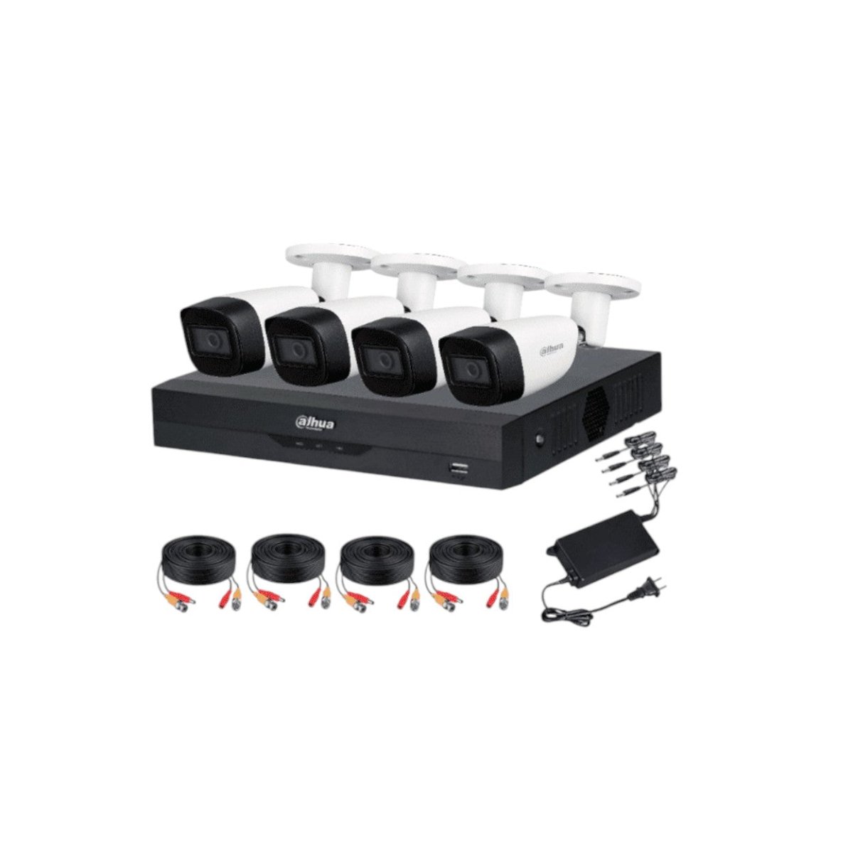 Kit De Vigilancia De 4 Canales 5 Mp Con Audio Y Dvr Wizsense DH-KIT/XVR5104HS-4KL-I3/4-HFW1500CMN-A-0280B-S2 - SILYMX