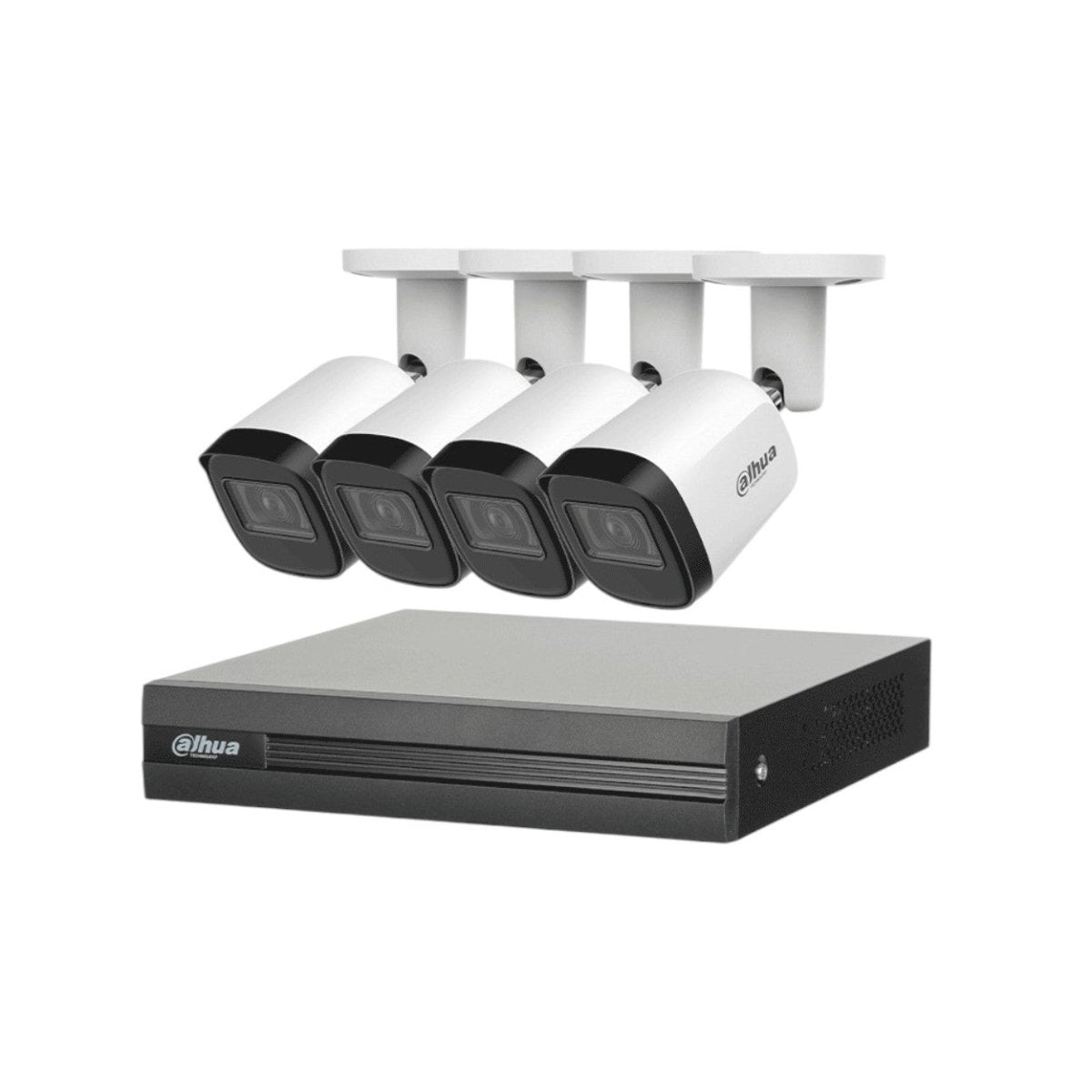 Kit De 4 Cámaras Metálicas 5 Mp Lente De 2.8mm Y Un Dvr DH-KIT/XVR1B04H-I/4-B2A51N-U-0280B-S2 - SILYMX