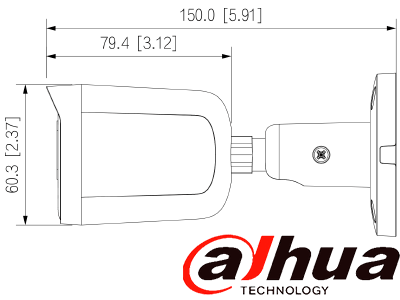 Cámara Bullet 2mp, 3.6mm, 80°, Ir 30m, Metal Dh-hac-b2a21n-u DH-HAC-B2A21N-U - SILYMX