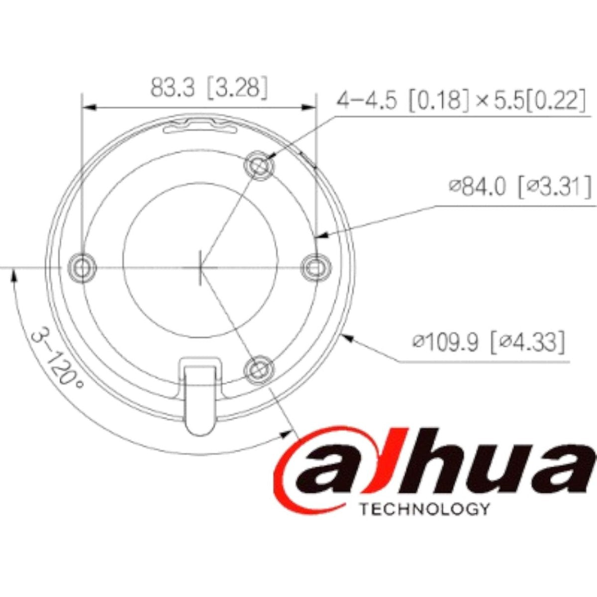 Cámara Domo Dahua De 2 Mp Con Lente De 2.8 Mm Ip67 DH-HAC-HDW1200TQP-A - SILYMX