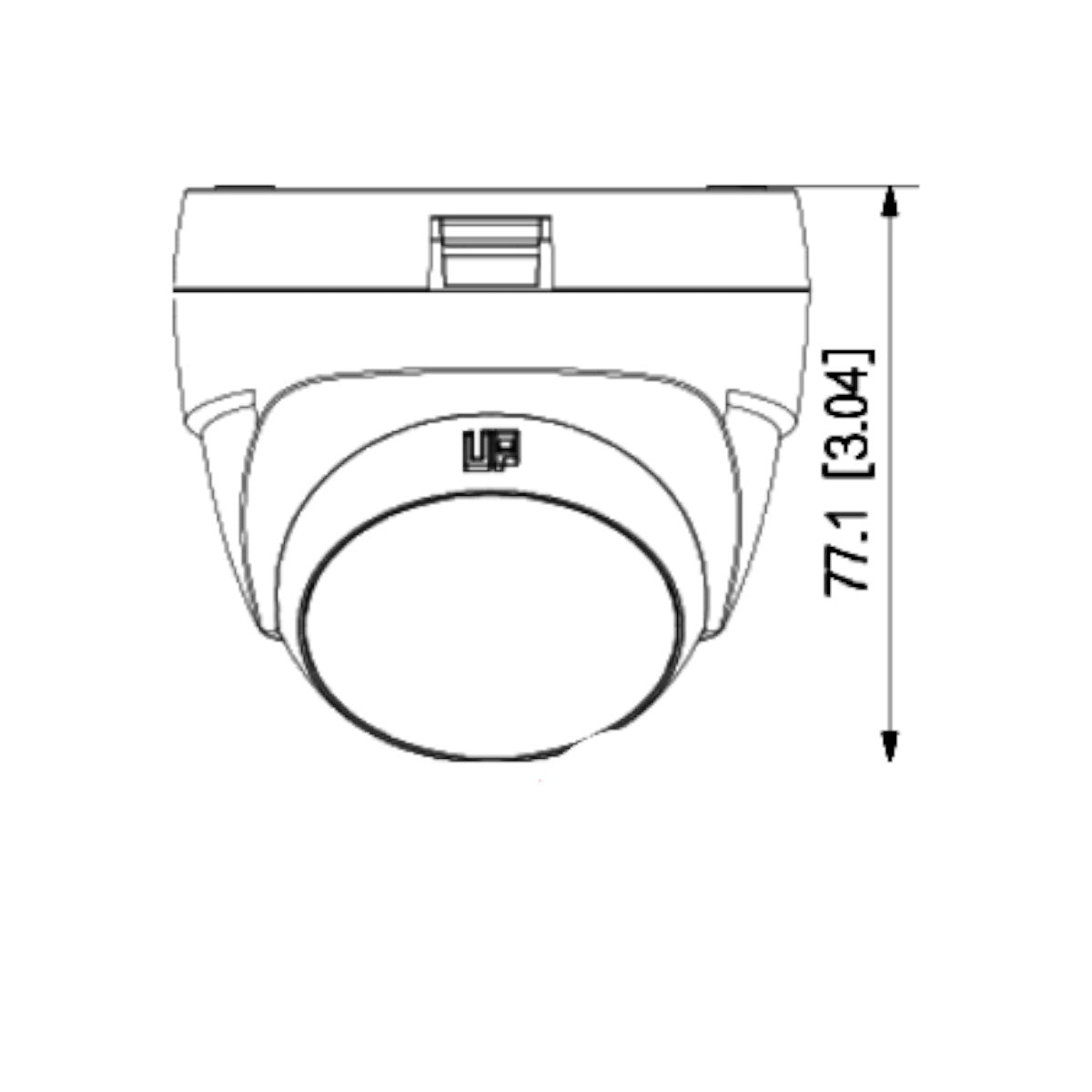 Cámara Domo de 5 Megapixeles Lente de 2.8mm 106 Grados de Apertura IR de 25 Mts Uso Interior Soporta HDCVI AHD TVI y CBVS  DH-HAC-T1A51N-U - SILYMX