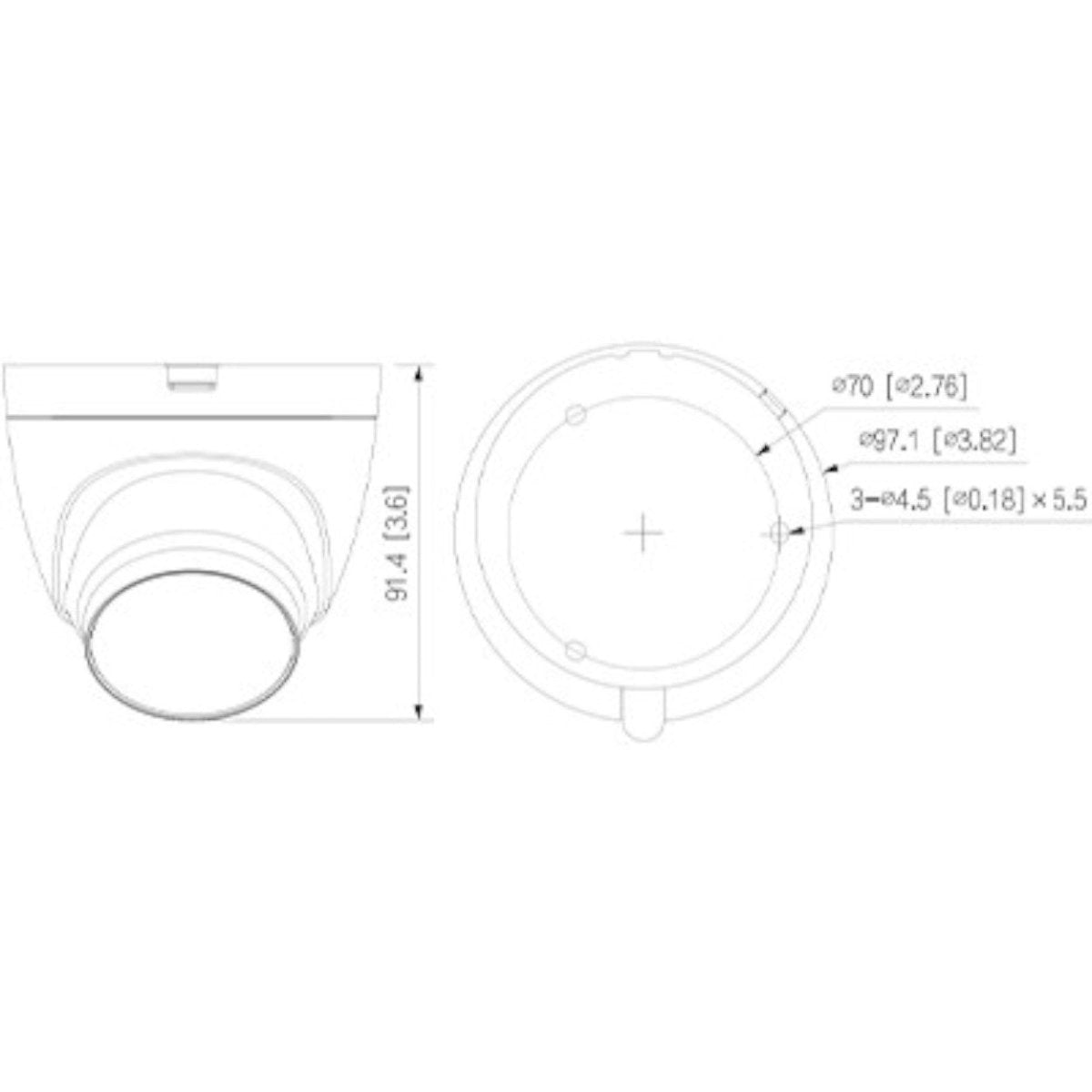Cámara Domo Fullcolor 2 Mp Ente 2.8mm 103° Micrófono Ip67 DH-HAC-HDW1209TLQN-A-LED-S3 - SILYMX