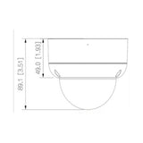 Cámara Domo 2mp Antivandálica 2.8mm 115 Ir 40mts Ip67 Ik10 DH-HAC-HDBW1200EAN - SILYMX