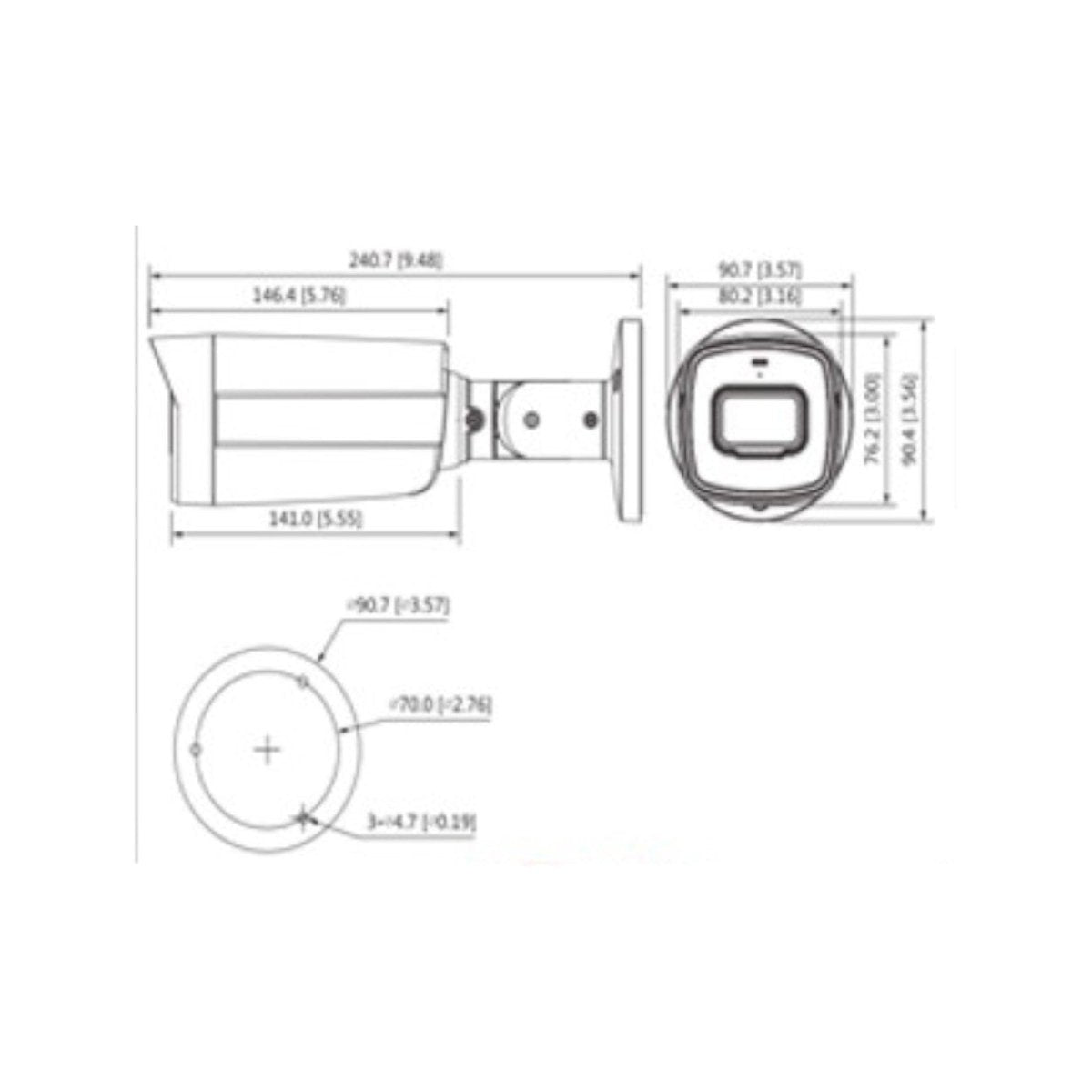 Cámara Bullet Dahua 8 Mp 4k 40 Mts Ir Lente 2.8 Mm DH-HAC-HFW1801THN-I4 - SILYMX