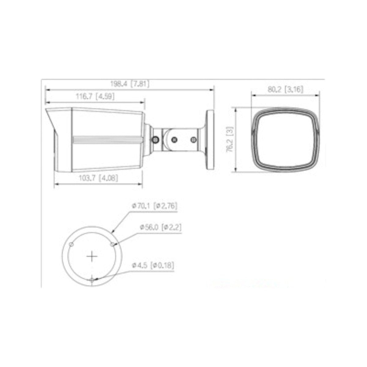 Cámara Bullet 4k Full Color 8 Megapíxeles Lente De 2.8mm DH-HAC-HFW1809TLMN-A-LED - SILYMX