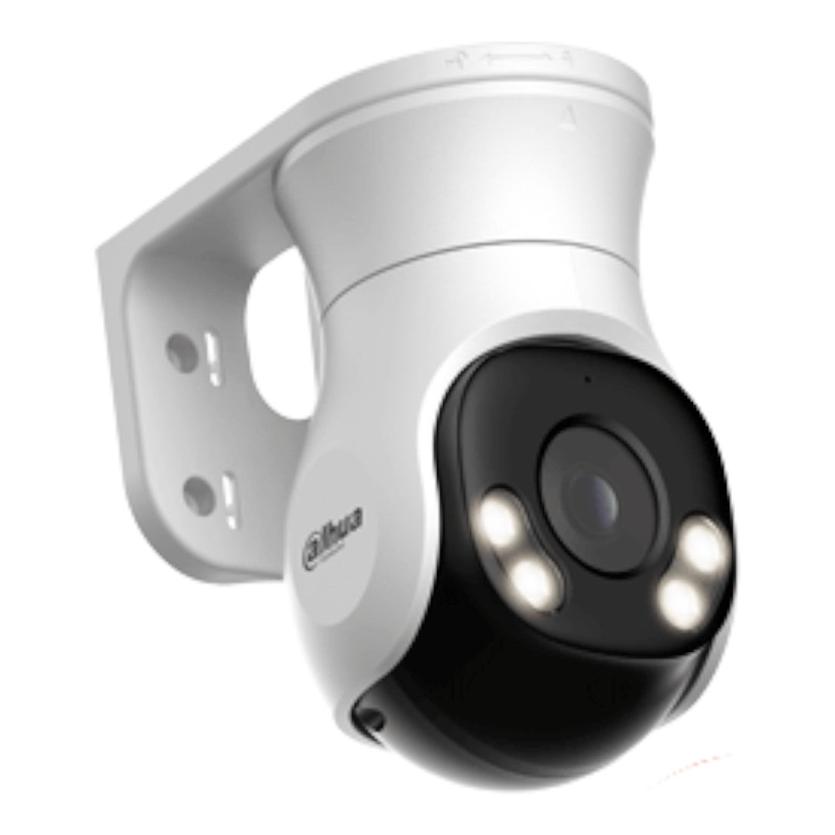 Cámara PT de 2 Megapíxeles HDCVI Full Color Lente de 2.8 mm 106 Grados de Apertura Microfono Integrado 40 Metros de Iluminación LED Super Adapt WDR Real de 130 dB IP66 DH-HAC-PT1239AN-A-LED - SILYMX