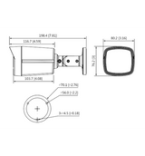 Cámara Bullet De 2 Megapixeles Super Adapt Lente De 2.8 Mm DH-HAC-HFW1231TLMN-I6-0280B - SILYMX