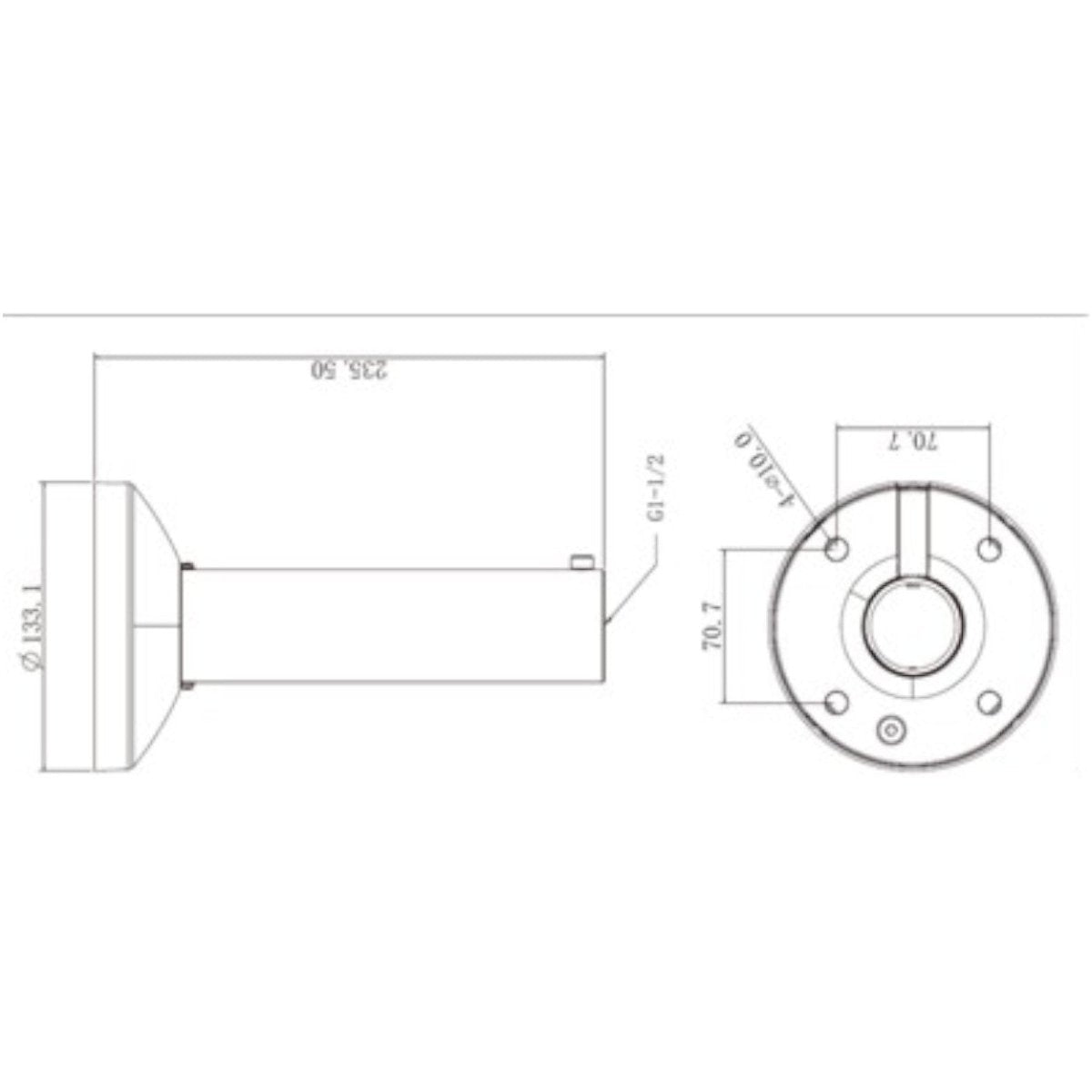 Adaptador Para Montaje En Techo Compatible Con Cámaras Ptz PFB710C-SG - SILYMX