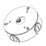 Caja de Conexiones Metálica Compatible con Domo y Bala Consulte la Selección de Accesorios Series: HAC-HDW1200123015001220SL, IPC-T1B2040 IPC-T1B20-L  HAC-HDW1801TL-A HAC-HDW1200TL-AEntre Otras Uso Interior DH-PFA13G - SILYMX