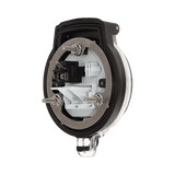 Dispositivo Circular de Puertos de Acceso a Datos Con Dos Espacios Para Módulos Mini-Com y Un Receptáculo NEMA 5-15R - SILYMX
