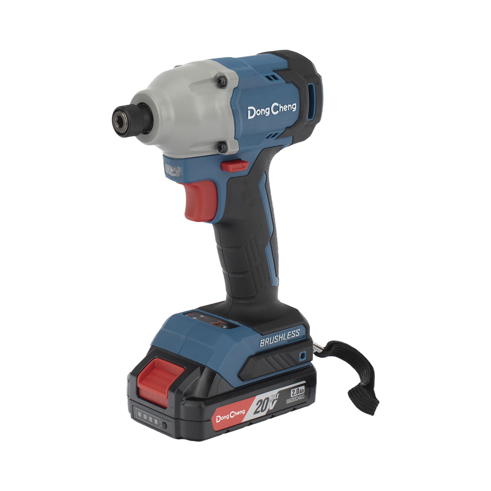Atornillador de Impacto Inalámbrico 20V / Motor Brushless / Portabrocas Hexagonal 1/4 in / 90-180 Nm Torque / Batería 2.0Ah con Maletín