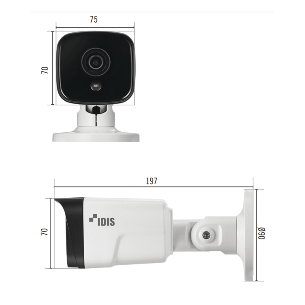 Bala Ip 8mp Lente Fijo 3.3 Mm Exterior Ip67 Entrada/salida - SILYMX