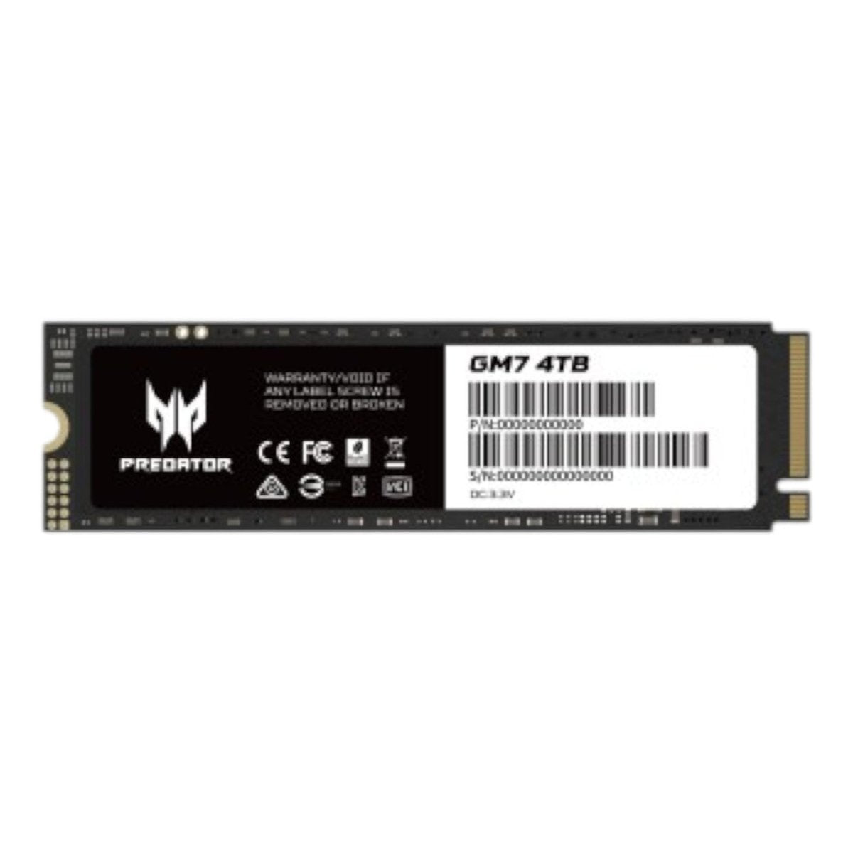 Ssd Predator unidad de estado solido Gm7 4 Tb Pci Express 4.0 7400 Mb/S 6500 Mb/S - SILYMX