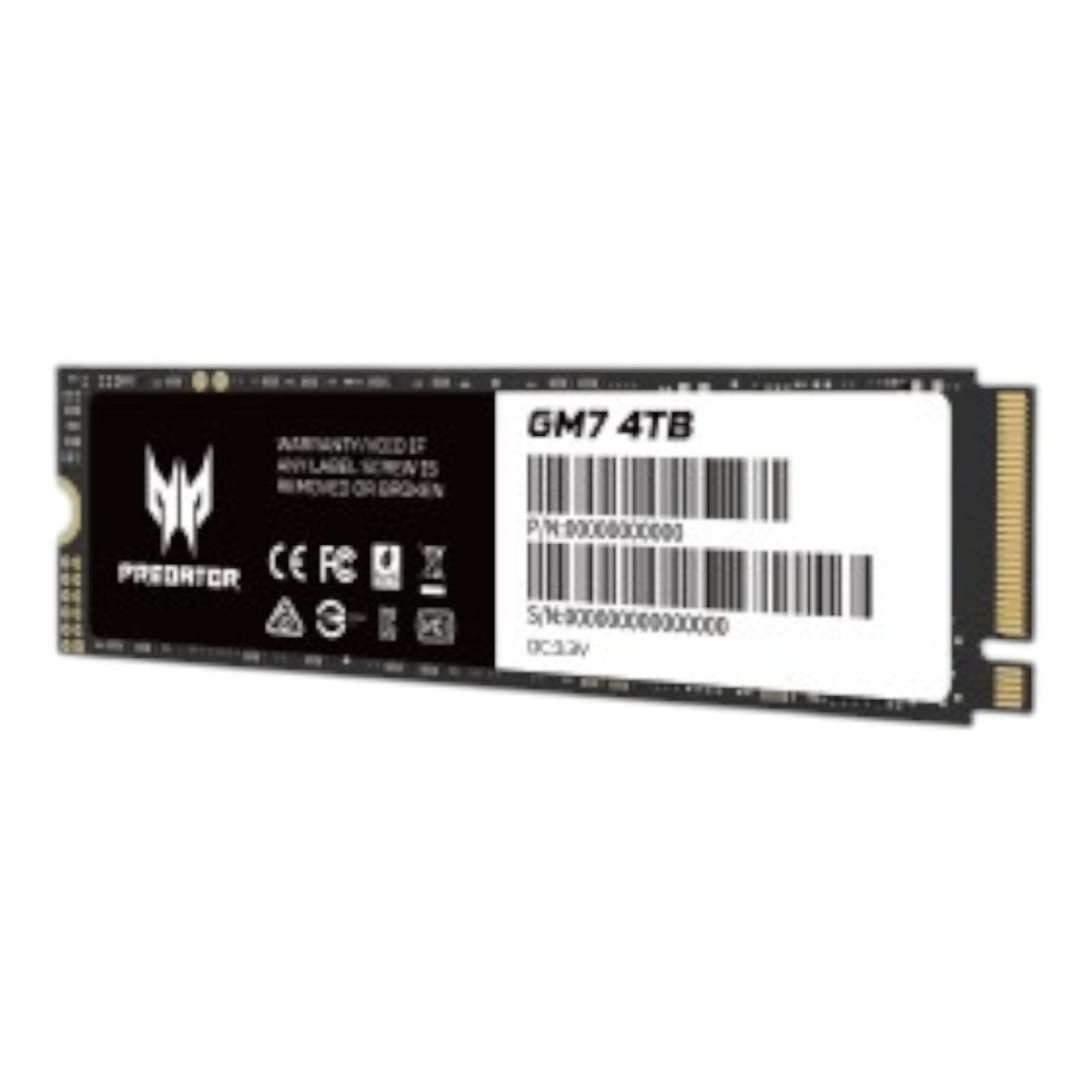 Ssd Predator unidad de estado solido Gm7 4 Tb Pci Express 4.0 7400 Mb/S 6500 Mb/S - SILYMX
