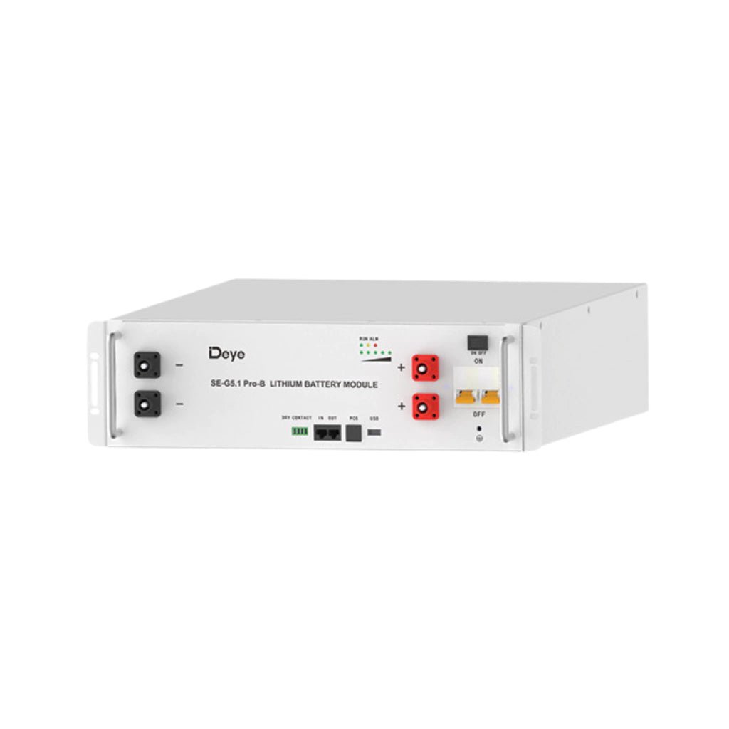 BateriasDEYEDEY-LFP-5.12kWhBateria Litio 51.2V 100Ah 5.12kWh LiFePO4 6000 Ciclos 10 Años Garantia Deye SE - G5.1 Pro - B - SILYMX