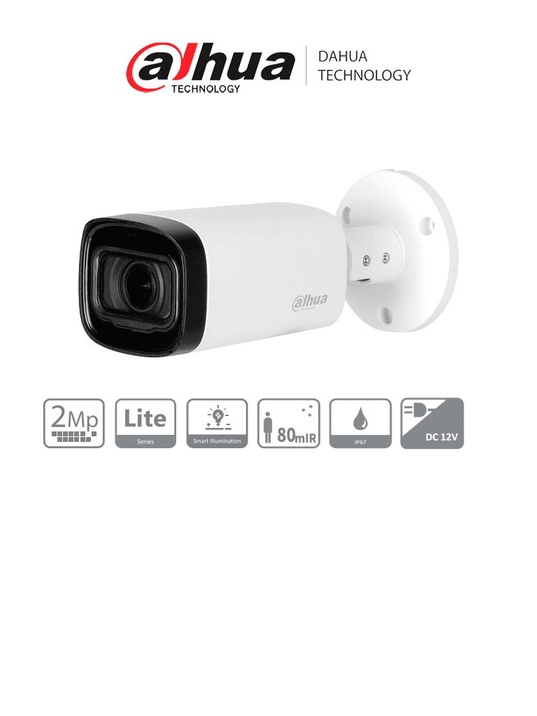 Cámaras IP BalaDAHUADH-HAC-HFW1200RN-Z-2712-S6Camara Bullet HDCVI 2MP Lente Motorizado 2.7 - 12mm IR 80m IP67 Dahua DH - HAC - HFW1200RN - Z - 2712 - S6 - SILYMX
