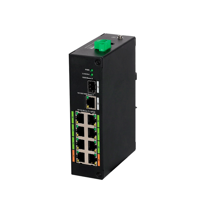 Switch ePoE Dahua 8 Puertos Hasta 800 Mts con Cámaras ePoE 120 Watts Switching 8.8G IEEE802.3af IEEE802.3at Hi-PoE DH-LR2110-8ET-120 - SILYMX