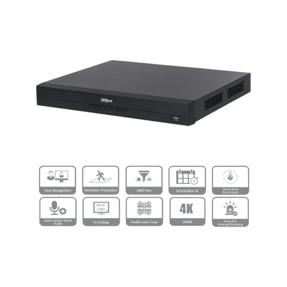 Dahua Xvr5232an-4kl-i3 Dvr 32 Canales 4k 8mp Wizsense Con Ia  DH-XVR5232AN-4KL-I3 - SILYMX