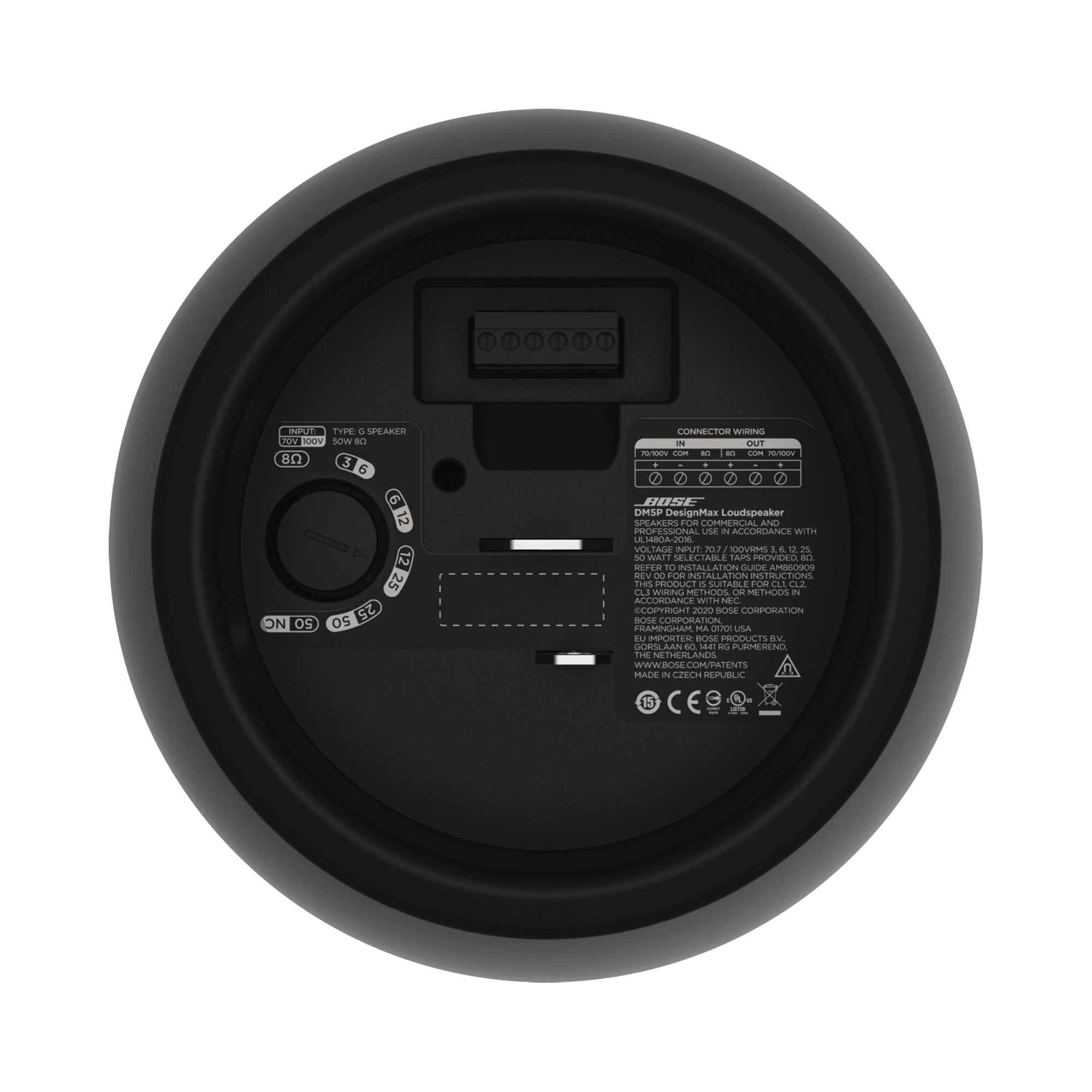 Altavoz Colgante 5 Pulgadas 8 Ohms 70V 100V Negro Par Bose Professional DM5P