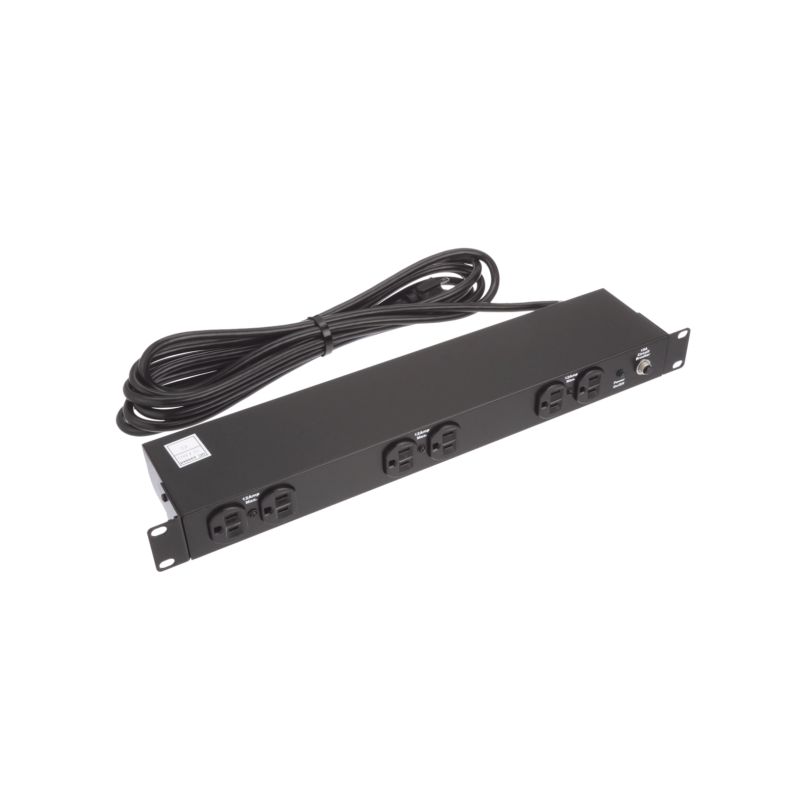 PDU Básico de Montaje en Rack, Con 6 Salidas Frontales NEMA 5-15R,  Enchufe de Entrada NEMA 5-15P, de 19in, 1UR, 15 Amp, 120 Vca HOFFMAN DP1N190615 - SILYMX