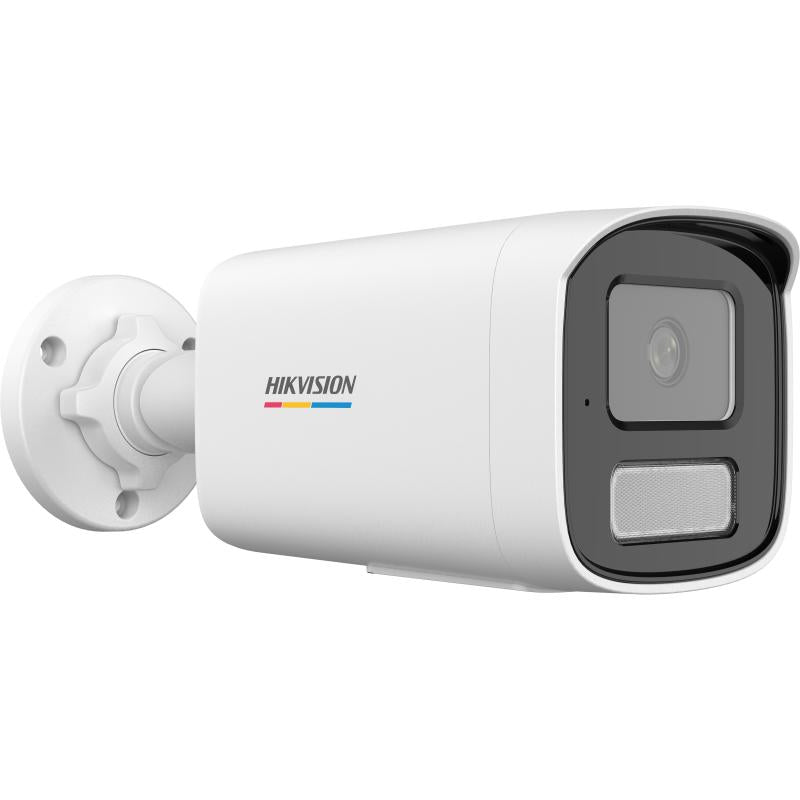 Cámara Dual Light + ColorVu Bala IP 4 Megapixel Lente 4 mm 50 mts IR + 50 mts Luz Blanca Micrófono Integrado ACUSENSE Lite Exterior IP67 WDR 120 dB PoE Micro SD ONVIF DS-2CD1T47G2H-LIUF - SILYMX