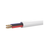Bobina de 100 Metros (328.08 Pies) de Cable Multifilar / CCA / 4 x 22 AWG / Color Blanco / PVC / CCAM / Uso en Interior / Aplicaciones en Alarmas - Automatización