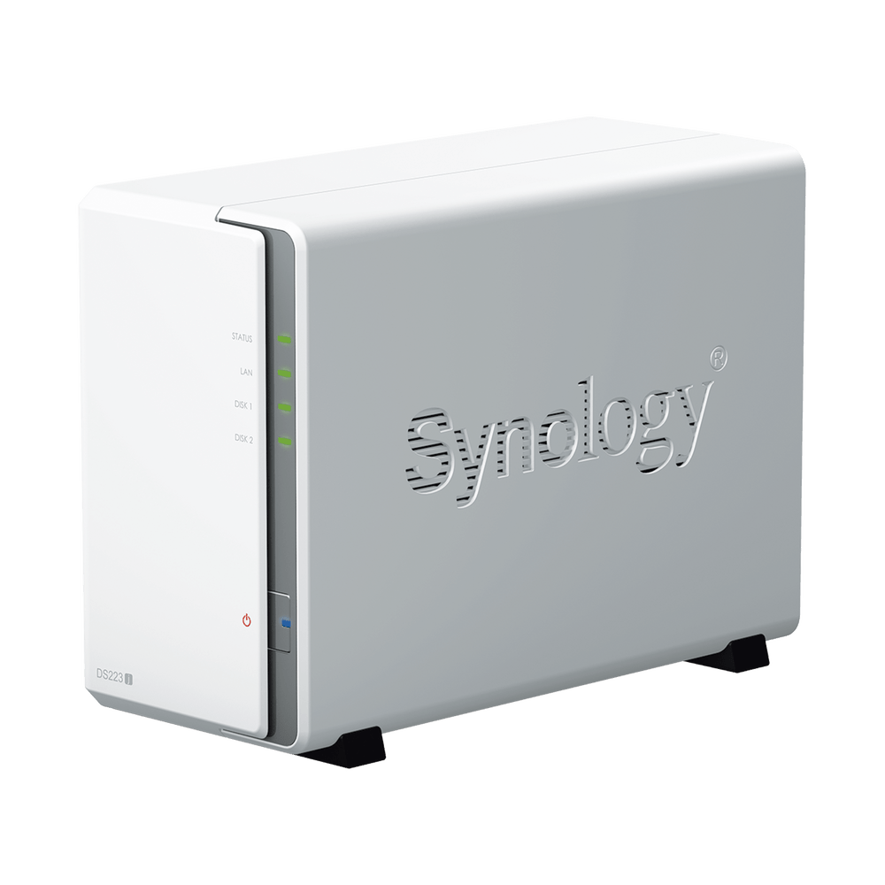 Servidor NAS SYNOLOGY de 2 Bahías Hasta 32 TB Servicio Nube Gratis (P2P) Administración Remota y Respaldo Programado DS223J - SILYMX