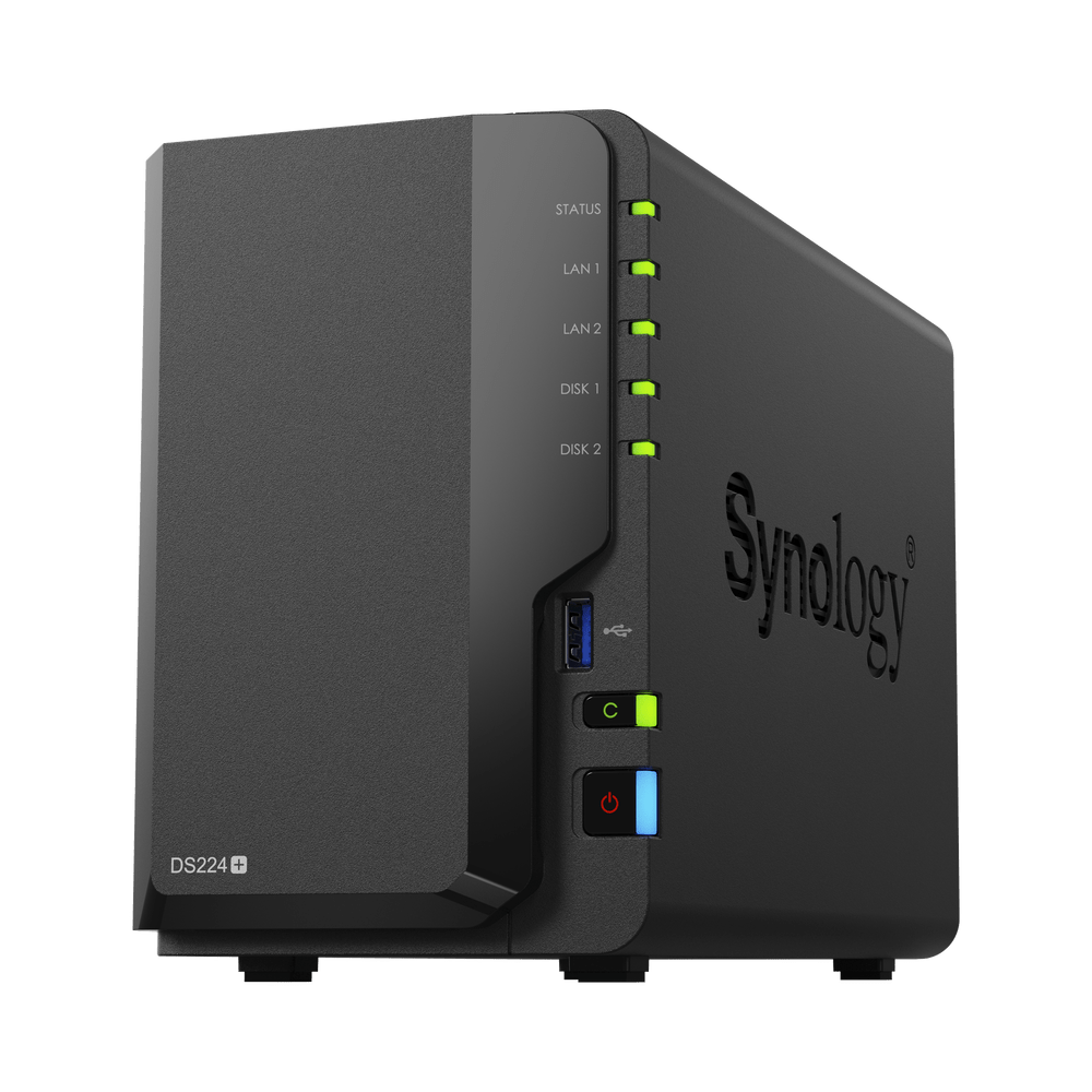 Servidor NAS SYNOLOGY de 2 Bahías Servicio Nube Gratis (P2P) Administración Remota y Respaldo Programado DS224PLUS - SILYMX