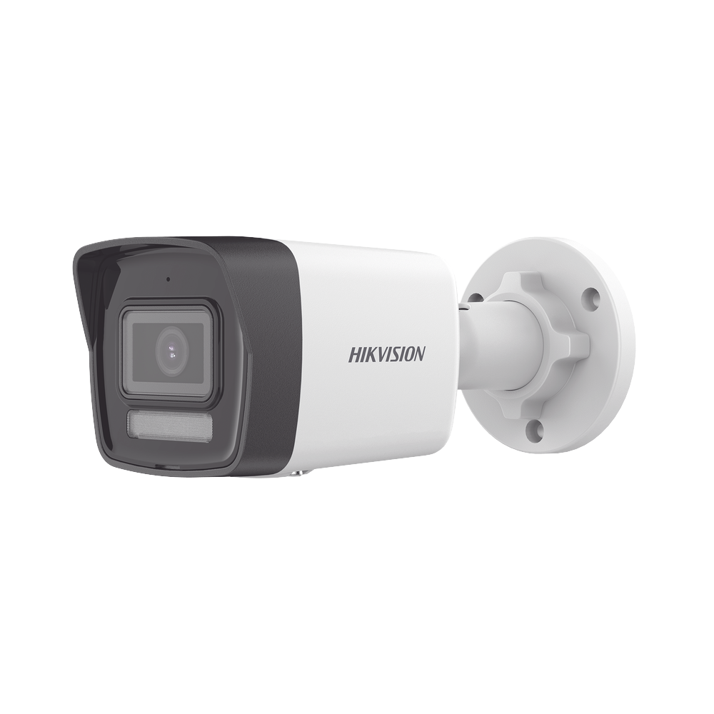 Cámara Bala IP 2 Megapixel HIKVISIONLente 2.8 mm Dual Light 30 mts IR + 20 mts Luz Blanca Micrófono Integrado IP67 H.265+ PoE ONVIF DS-2CD1023G2-LIU