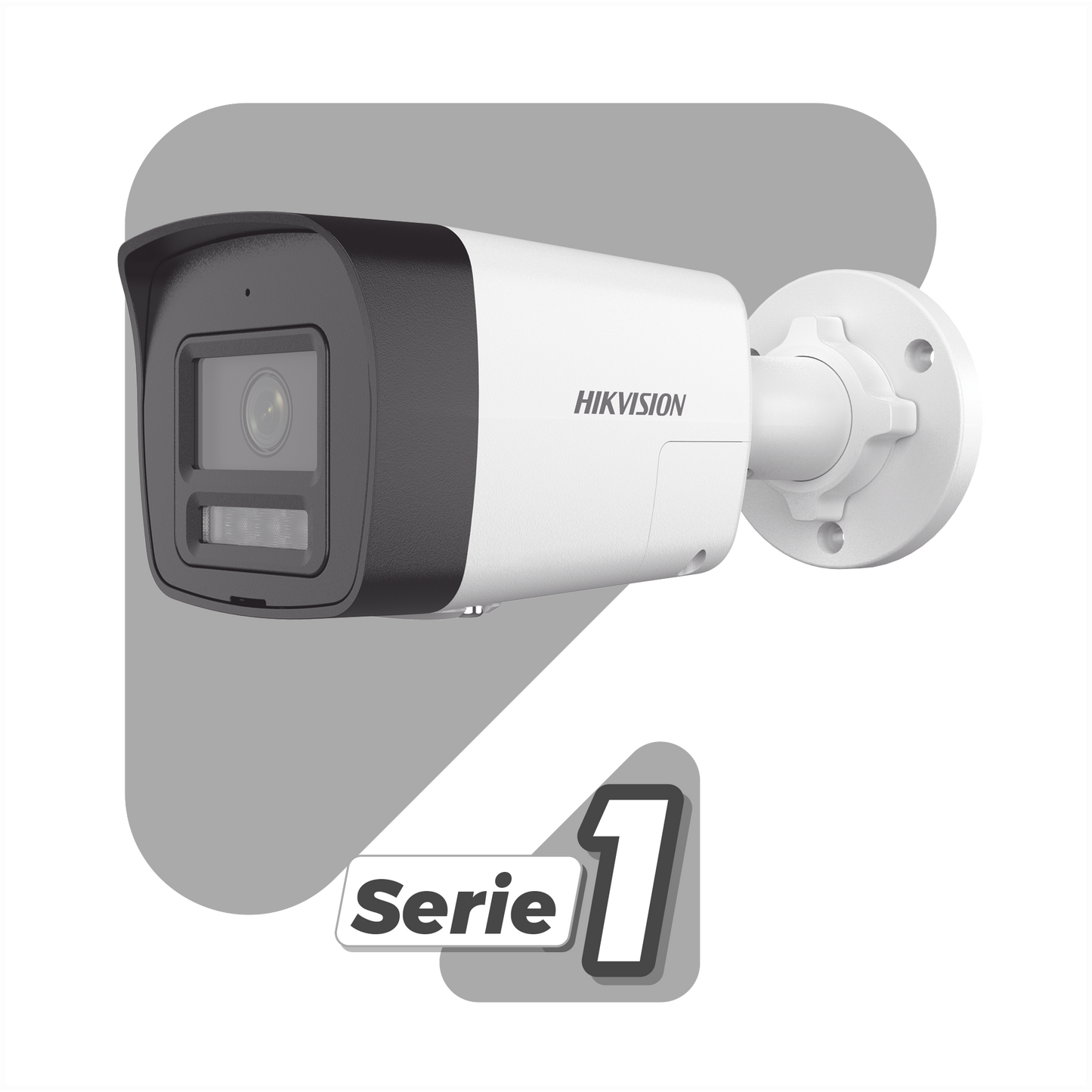 Cámara PROTECCIÓN ACTIVA Bala IP 4 Megapixel Lente 2.8 mm Dual Light 30 mts IR + 20 mts Luz Blanca Audio de Dos Vías Luz Intermitente y Alerta de Audio Micrófono Integrado ACUSENSE Lite Exterior IP67 H.265 PoE ONVIF DS-2CD1043G2-LIUF/SL - SILYMX