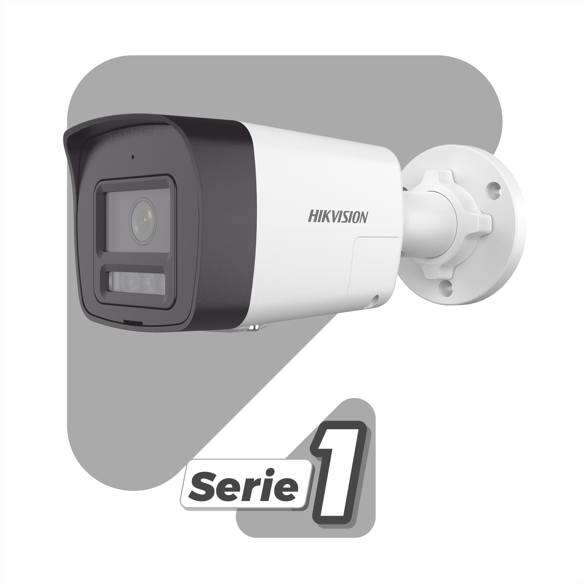 Cámara PROTECCIÓN ACTIVA Bala IP 4 Megapixel Lente 2.8 mm Dual Light 30 mts IR + 20 mts Luz Blanca Audio de Dos Vías Luz Intermitente y Alerta de Audio Micrófono Integrado ACUSENSE Lite Exterior IP67 H.265 PoE ONVIF DS-2CD1043G2-LIUF/SL - SILYMX