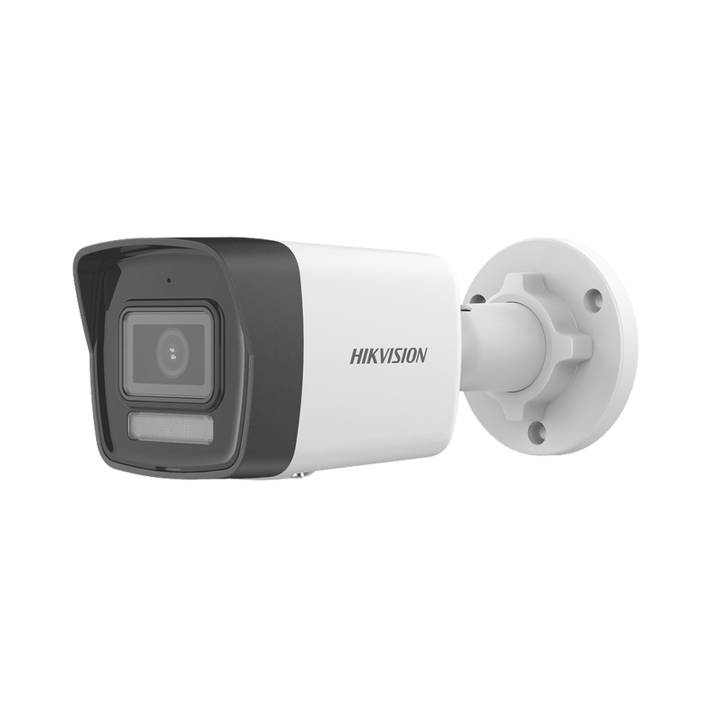 Cámara Dual Light Bala IP 4 Megapixel  Lente 2.8 mm  30 mts IR + 30 mts Luz Blanca  Micrófono Integrado  ACUSENSE Lite  Exterior IP67 H.265 PoE  ONVIF Micro SD DS-2CD1043G2-LIU(F) - SILYMX