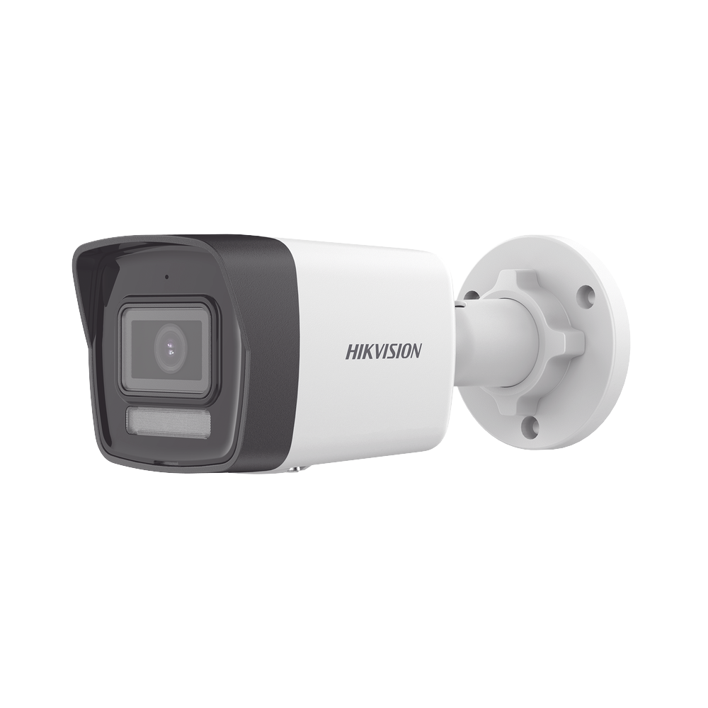 Cámara Dual Light Bala IP 4 Megapixel  Lente 2.8 mm  30 mts IR + 30 mts Luz Blanca  Micrófono Integrado  ACUSENSE Lite  Exterior IP67 H.265 PoE  ONVIF Micro SD DS-2CD1043G2-LIU(F)