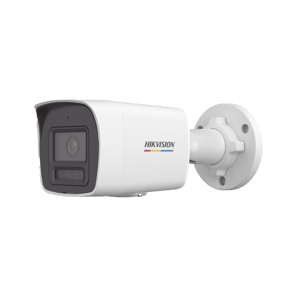 Cámara Dual Light + ColorVu Bala IP 2 Megapixel Lente 2.8 mm 30 mts IR + 30 mts Luz Blanca Micrófono Integrado ACUSENSE Lite Exterior IP67 WDR 120 dB PoE Micro SD ONVIF DS-2CD1027G2H-LIUF