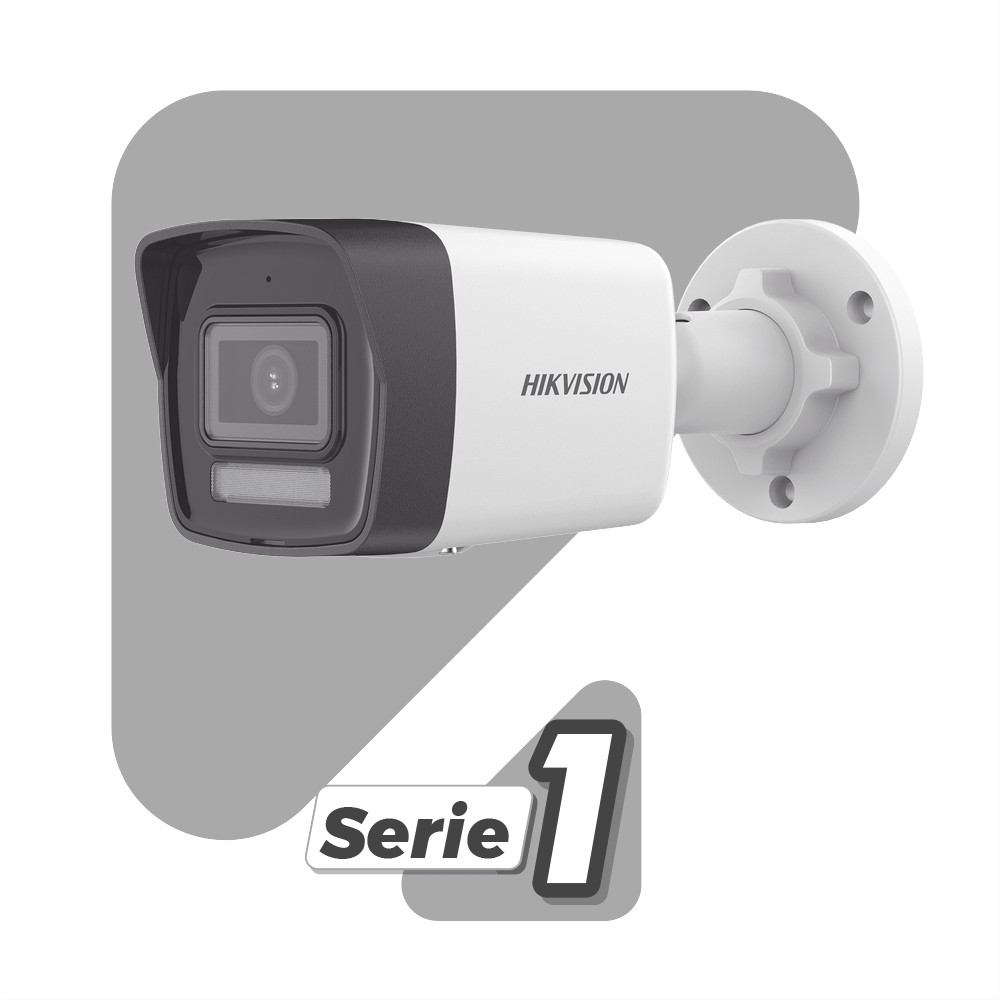 Bala IP 6 Megapixel Lente 2.8 mm Dual Light (30 mts IR + 20 mts Luz Blanca) Micrófono Integrado ACUSENSE Lite Exterior IP67 H.265 PoE ONVIF DS-2CD1063G2-LIU - SILYMX