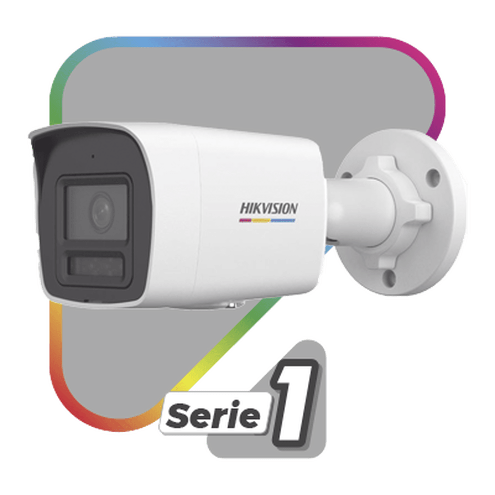 Dual Light + ColorVu Bala IP 4 Megapixel Lente 2.8 mm 30 mts IR + 30 mts Luz Blanca Micrófono Integrado ACUSENSE Lite Exterior IP67 WDR 120 dB PoE Micro SD ONVIF DS-2CD1047G2H-LIUF - SILYMX